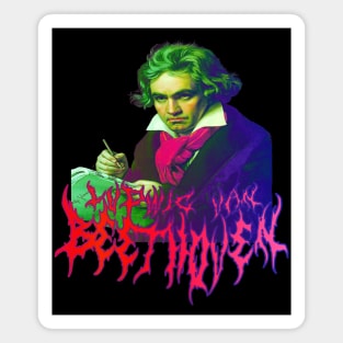 Beethoven Metal Tie Dye - Ludwig Van Beethoven Psychedelic Music Graphic Magnet